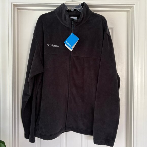 NWT Columbia black fleece full-zip jacket, men's XXL - Picture 1 of 3